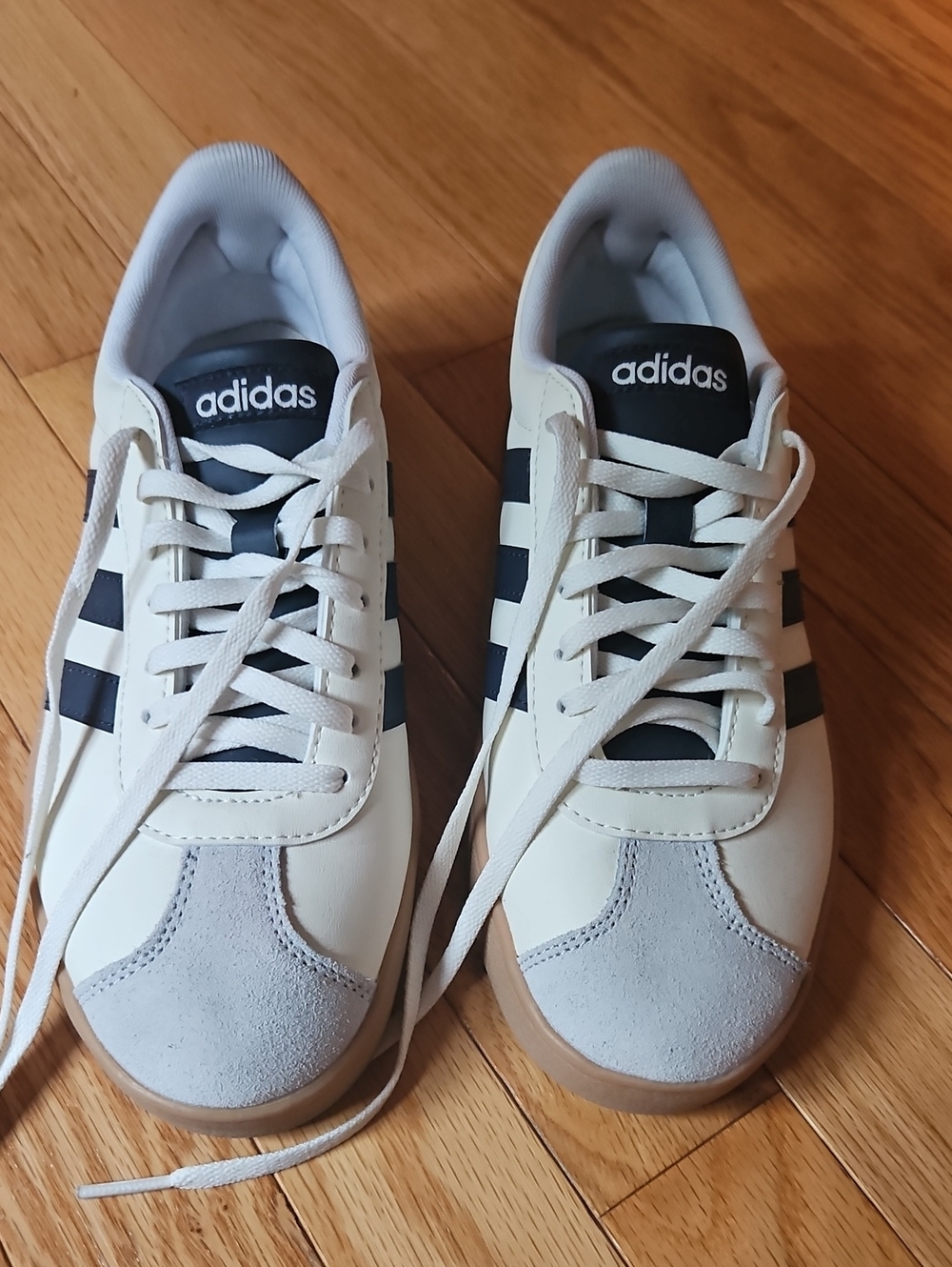 adidas Women’s White, Black and Light Gray Sneakers